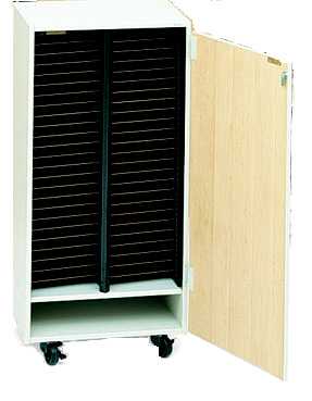 Three-Column Mobile Choral Folio Cabinet