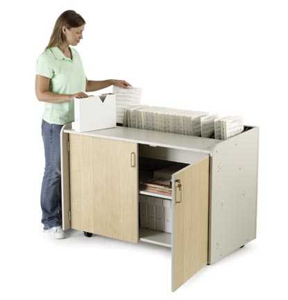 Music Sorting Rack with Doors