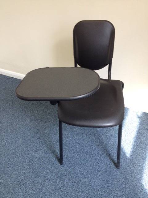 Nota Standard Chair (black) with universal writing table arn (graphite) - CLEARANCE